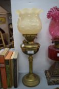 Victorian Cream Glass Oil Lamp