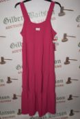 *Women’s Hot Pink Sun Dress with Adjustable Straps Size: M
