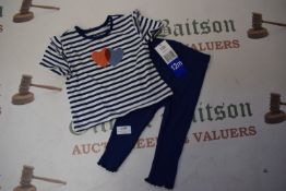 Pekkle Navy & Heart 2pc Set Size: 12 months