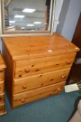 Solid Pine Three Drawer Storage Chest