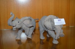 2x Elephant Figures