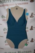 *DKNY Women’s Teal One-Piece Swimsuit Size: 12