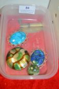 Assorted Costume Jewellery, Gemstone Brooches, etc.