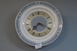 Vintage Metamec Spode Pottery Wall Clock