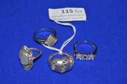 4x Sterling Silver Ring 16g total