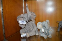 2x Elephant Figures