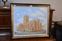 Oil on Canvas Study of Hull Minster by John H. Gledhill