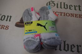 Puma Kid’s Drycell Trainer Socks 10pr Size: 2.5-5