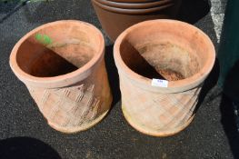Pair of Unglazed Terracotta Planters