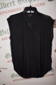 *Hilary Radley Black Chiffon Top Size: S