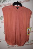 *Hilary Radley Orange Chiffon Top Size: S
