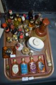 Vintage Alcohol Miniatures Including Gin Barrel, etc.