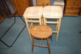 3x Vintage Stools