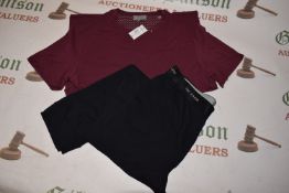 *Ted Baker 2pc Black & Burgundy Pyjama Set Size: M