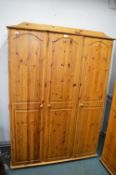 Solid Pine Triple Wardrobe