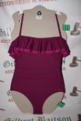 *DKNY Women’s Magenta Swimsuit Size: 12