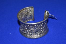 925 Sterling Silver Pierced Cuff Bracelet 62g