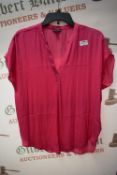 *Hilary Radley Hot Pink Chiffon Top Size: M