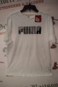 Puma White T-Shirt Size: L