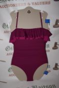 *DKNY Women’s Magenta Swimsuit with Size: 10