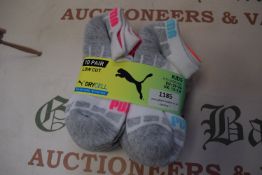 Puma Kid’s Drycell Trainer Socks 10pr Size: 12-1.5