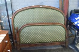 Period Mahogany Upholstered Bed Frame