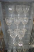 Cut Glass Lead Crystal Wine Glasses
