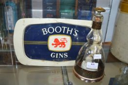 Booth’s Gin Pub Tray and a Musical Bar Bottle with Dancers