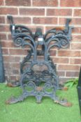 Pair of Cast Iron Table Supports