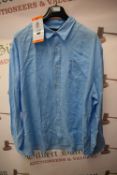 *Jachs Men’s Baby Blue 100% Linen Long Sleeve Shirt Size: XXL