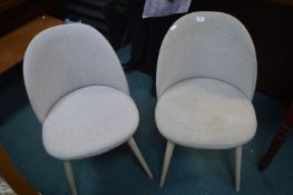 Pair of Grey Upholstered Side Chairs