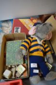 Vintage Toys Including Woven Rat