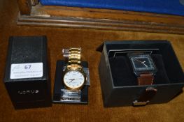 Two Gents Quarts Wristwatches by Loris and Bench