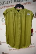 *Hilary Radley Lime Chiffon Top Size: M