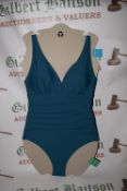 *DKNY Women’s Teal One-Piece Swimsuit Size: 12