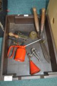 Vintage Hand Tools and Oil Cans