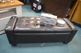 Leatherette Storage Ottoman, Logik DAB Radio, and a Humidity Meter