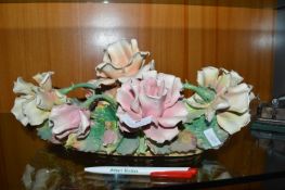 Large Pottery Rose Display