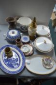 Assorted Pottery Vases, Tureens, Meat Plate, etc.