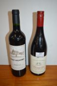 1x Bourdeaux and 1x Beaujolais French Red Wine
