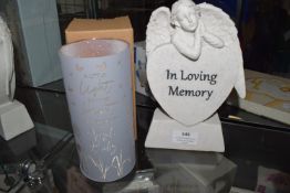*Angel Baby Tube Light with Verse, and in Loving Memory Graveside Ornament