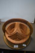 Carved Wooden Collapsible Fruit Basket