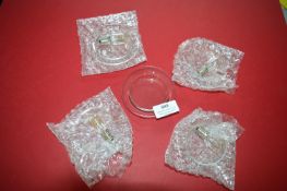 *5x Replacement Glass Dishes for Wax Melt Burners, and 4x Replacement Bulbs