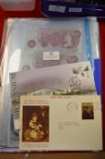 British and Foreign Banknote plus First Day Covers
