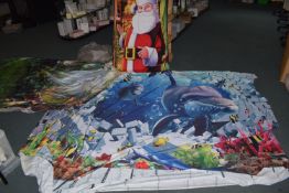 *4x Large Printed Fabric Seasonal Backdrops