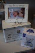 *Small What Little Boys are Made of Keepsake Box, Me & My Brother Photo Frame, and a My First