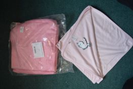 *6x Pink Cotton Baby Blankets