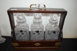 Modern Tantalus with Three Stuart Crystal Decanters