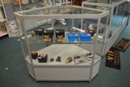 *Illuminated Corner Glass Display Cabinet (contents not included)