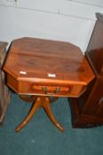 Octagonal Occasional Table with Single Drawer